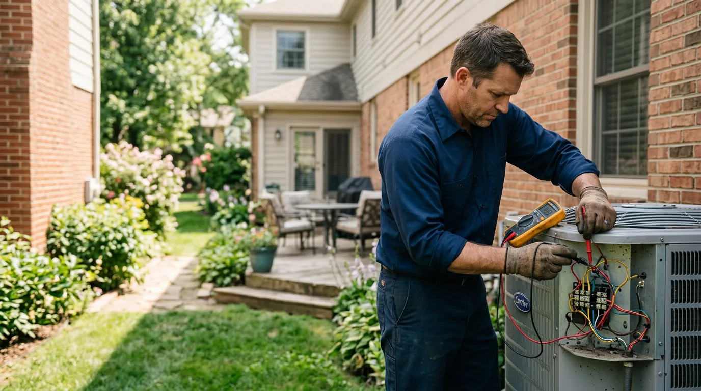 HVAC technician working near Shullsburg, WI